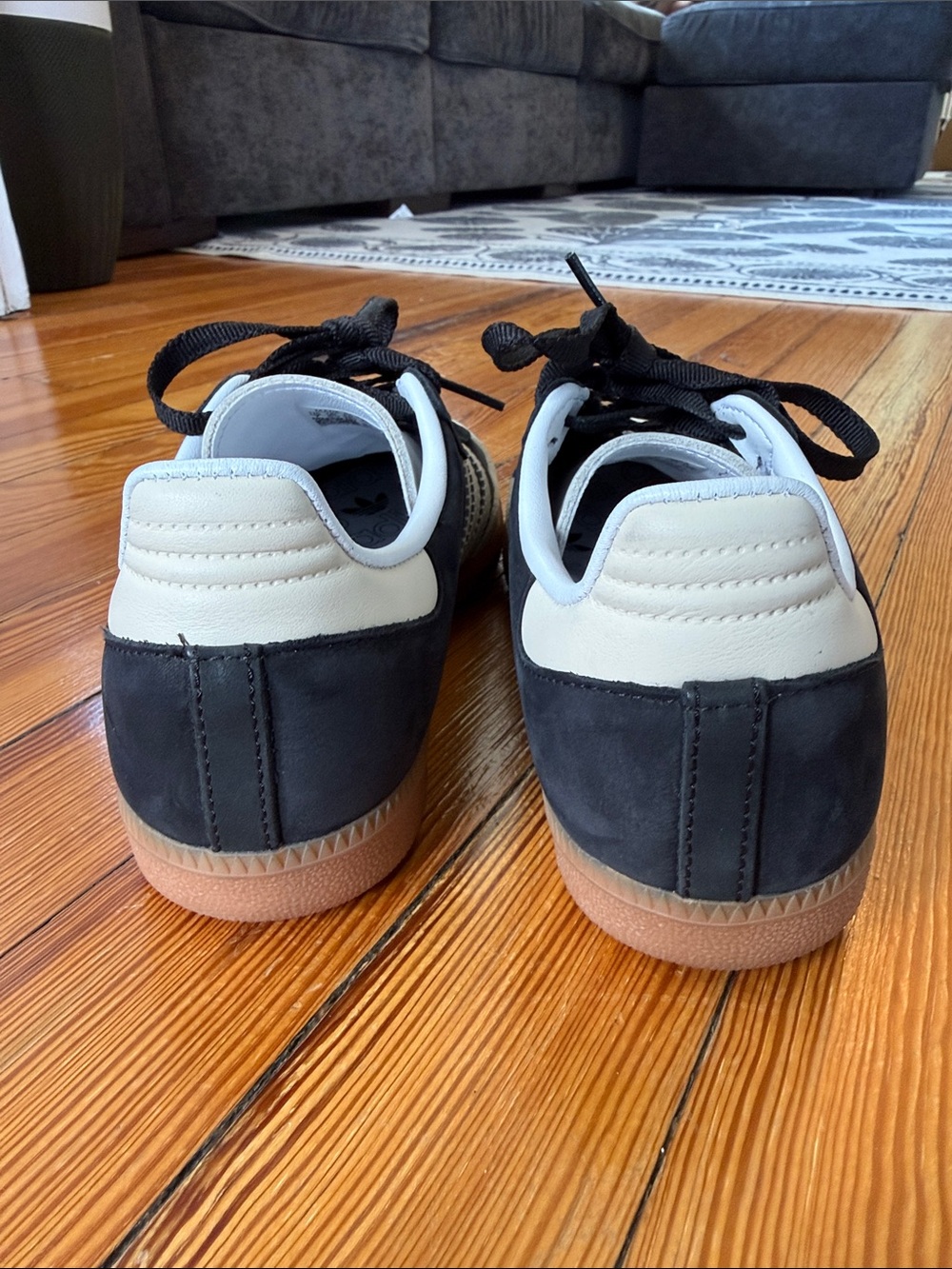 Adidas OG Wonder Black and White Suede Low-Top Samba Sneakers - Picture 6 of 7